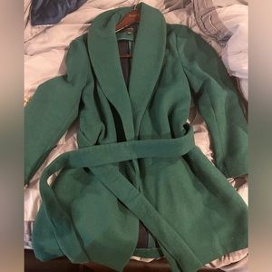 Ann Taylor Green short wrap coat